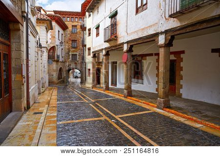 Mora de Rubielos village in Teruel Spain located on Gudar Javalambre Sierra