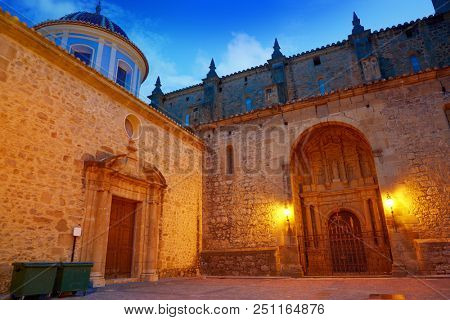 Rubielos de Mora village in Teruel Spain located on Gudar Javalambre Sierra