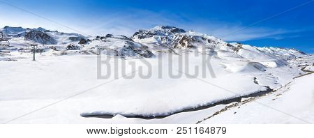 Formigal ski area in Huesca Pyrenees of Spain