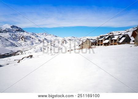 Formigal ski area in Huesca Pyrenees of Spain