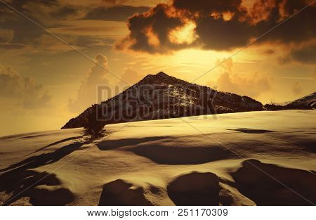Cerler Ampriu mountain in Pyrenees of Huesca in Spain