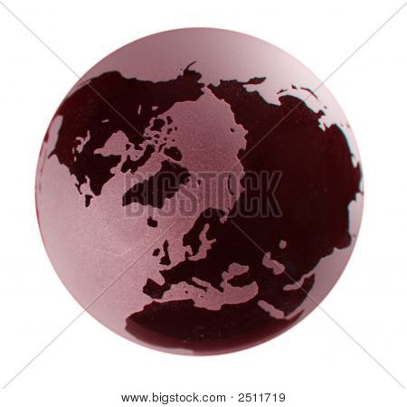 Skleněné koule s červeným odstínem