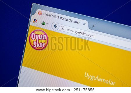 Ryazan, Russia - July 24, 2018: Homepage Of Oyunskor Website On The Display Of Pc. Url - Oyunskor.co