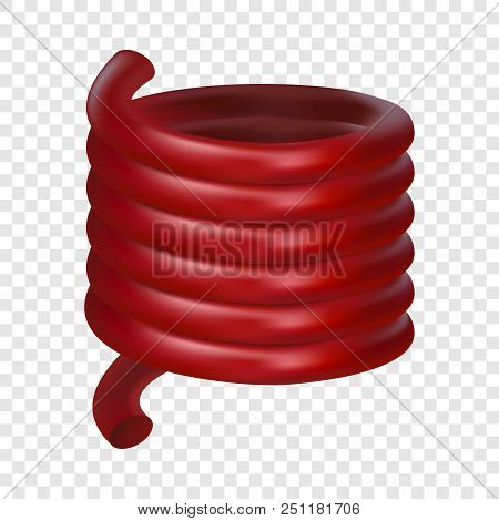 Spring Cable Mockup. Realistic Illustration Of Spring Cable Vector Mockup For On Transparent Backgro