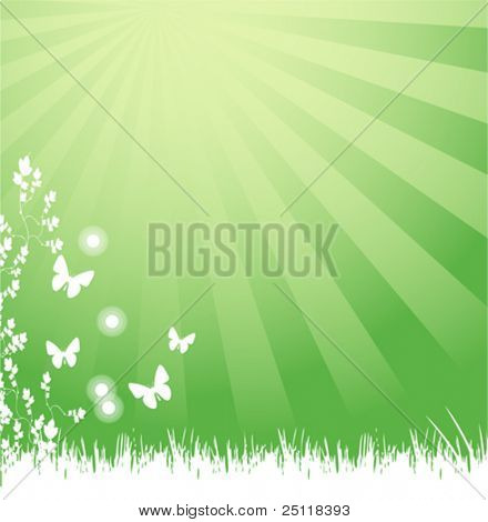 ベクトル夏の風景