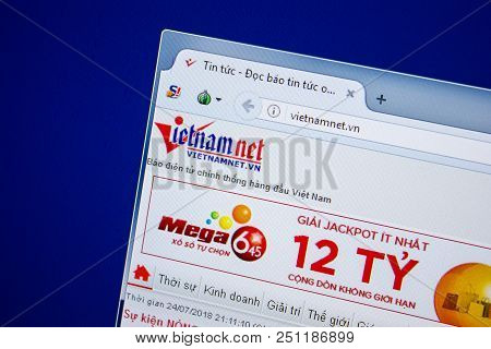 Ryazan, Russia - July 24, 2018: Homepage Of Vietmannet Website On The Display Of Pc. Url - Vietmanne
