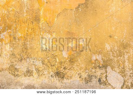 Old Vintage Grungy Plaster Beige Painted Wall Texture Background