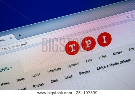 Ryazan, Russia - July 25, 2018: Homepage Of Tpi Website On The Display Of Pc. Url - Tpi.it