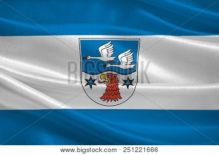 Flag Of Havelland Is A District In Brandenburg, Germany. 3d Illustration