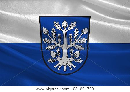 Flag Of Offenbach Am Main Is A City In Hesse, Germany. 3d Illustration