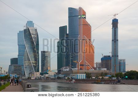Moscow, Russia - July 27, 2018: Moscow International Business Center (mibc) On Presnenskaya Embankme