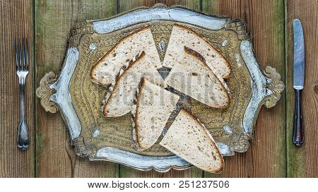 Slices Of Pain Au Levain Or French Sourdough Bread