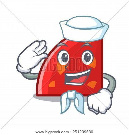 Sailor Quadrant Character Cartoon Style Vector Illustration