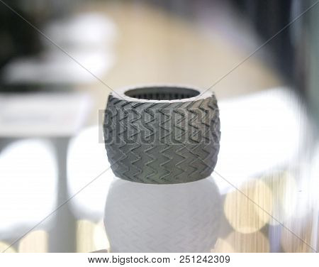 Selective Laser Melting. Object Printed On Metal 3d Printer. Model Created In Laser Sintering Machin