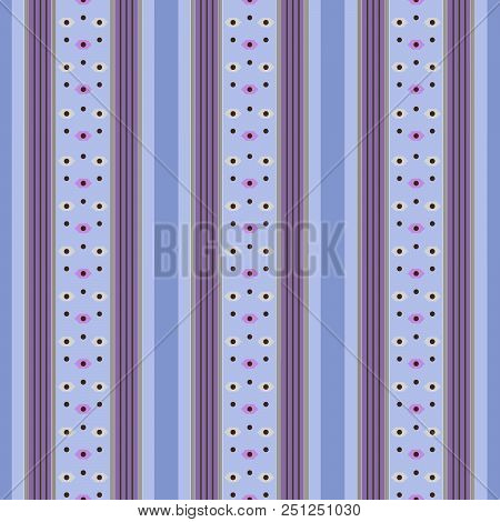 Vertical Stripes Seamless Vector Pattern. Retro Style Print Texture.