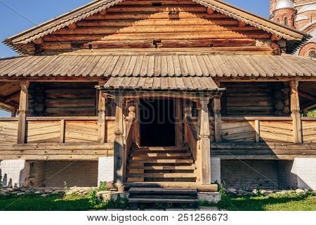 Entrance To The Wooden Holy Trinity Church Of John-baptist Monastery On Sviyazhsk Island.