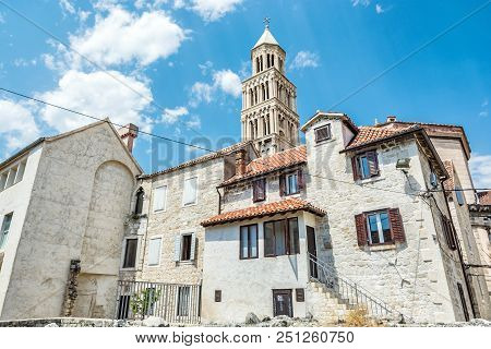 Cathedral Of Saint Domnius In Split, Croatia. Religious Architecture. Travel Destination.