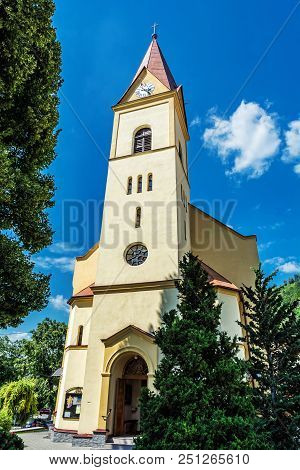 Church Of St. Stephen In Trencianske Teplice, Slovak Republic. Religious Architecture.
