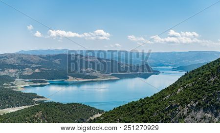 Sahinkaya Canyon In Vezirkopru District Of Samsun With Kizilirmak River And Lake,turkey.