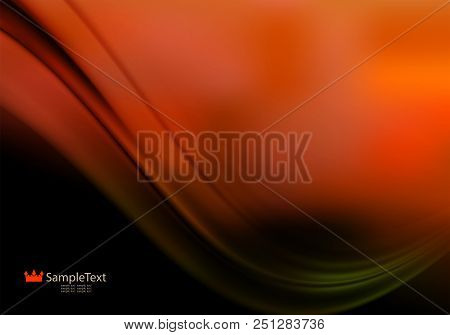 Abstract Background Of Warm Shades With Predominance Of Orange Color With A Strip Like Cloth.