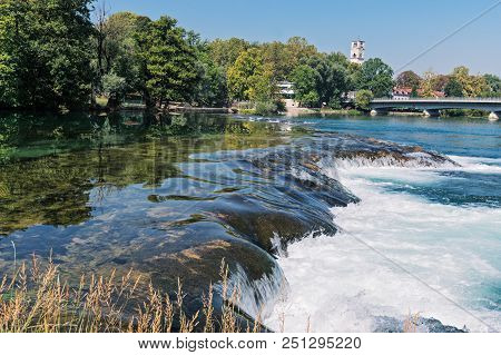 Bihac Town, View Of The  Una River, Bosnia And Herzegovina