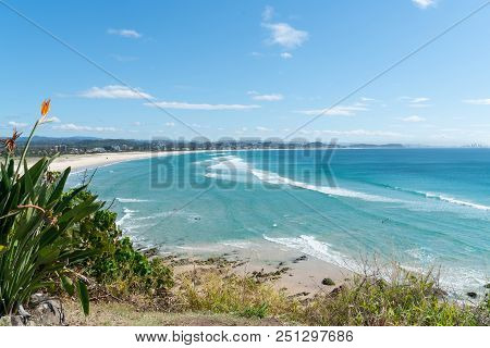 Coolangatta Lookout View Along White Beach To Surfer's Paradise In Distance