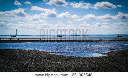 Photo Of The Pebbly Chalkwell Beach During Low Tide Hours