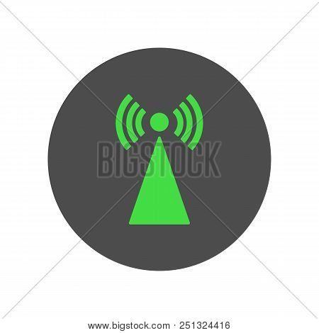 Cell Tower Icon. Vector. Isolated On White Background.