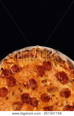 Perfect Salami Pepperoni Pizza Italian Cuizine Food