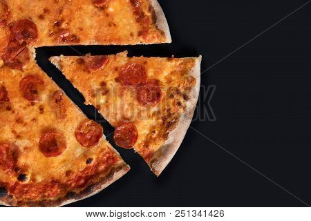 Perfect Salami Pepperoni Pizza Italian Cuizine Food