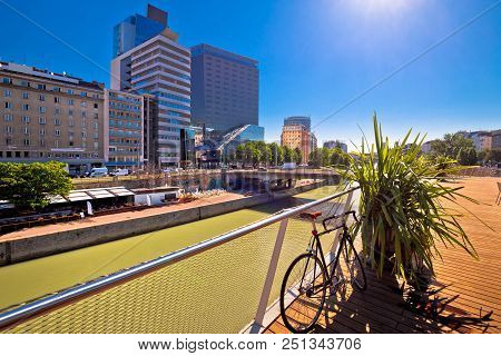 City Of Vienna Dandube River Waterfront View, Capital Od Austria