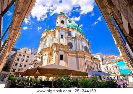 Saint Peter Church Of Vienna Street View, Capital Of Austria
