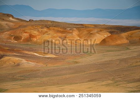 Mountain Landscape, Red-orange Color, Reminiscent Of The Color Of The Surface Of The Planet Mars. Th
