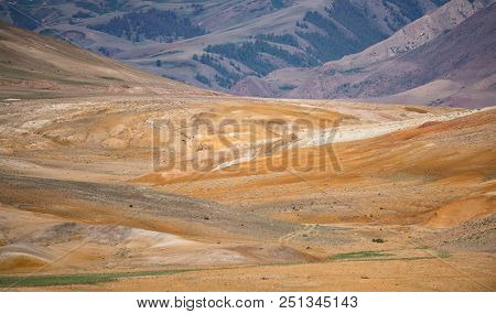 Mountain Landscape, Red-orange Color, Reminiscent Of The Color Of The Surface Of The Planet Mars. Th