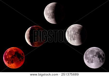 Time Lapse Of Lunar Eclipse 2018 Blood Moon.