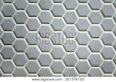 Abstract Background, Ceramic Hexagon. Geometric Hexagons Different Color