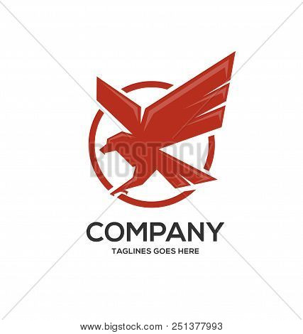 Eagle Logo Template, Hawk Mascot Graphic, Bald Eagle Vector Logo