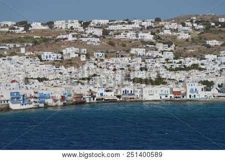 Nice Views From The High Seas Of The Little Venice Neighborhood In The City Of Chora On The Island O