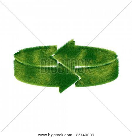 Recyklované symbol z trávy