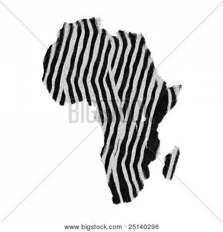 Mapa afrického kontinentu.