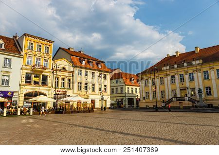 Bydgoszcz, Poland, May 31, 2018: Old Town In Bydgoszcz. Bydgoszcz Is Architecturally Rich City, With