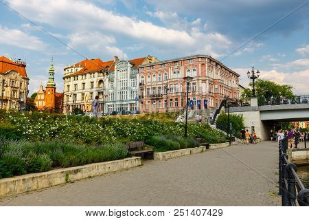 Bydgoszcz, Poland, May 31, 2018: Old Town In Bydgoszcz. Bydgoszcz Is Architecturally Rich City, With