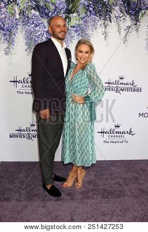 LOS ANGELES - JUL 26:  Zach Martin, Becca Tobin at the Hallmark TCA Summer 2018 Party on the Private Estate on July 26, 2018 in Beverly Hills, CA