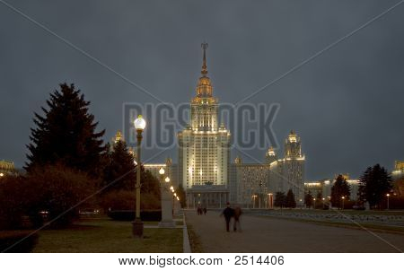 Moscow University In The Evening