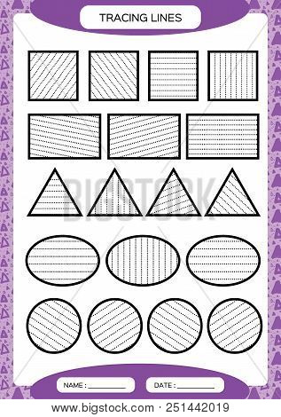 Tracing Lines. Kids Education. Preschool Worksheet. Basic Writing. Kids Doing Worksheets. Fine Motor