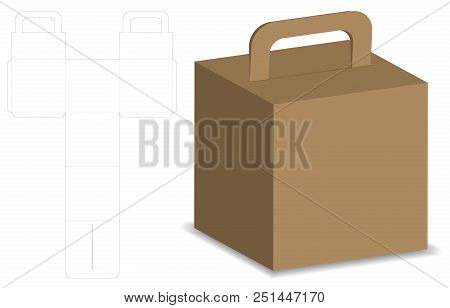 Packaging Box 3d Mockup With Dieline Template