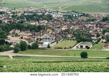 Small Town Of Chablis, View Of The City Of Chablis, Wine Region In Central France (northern Burgundy