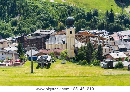 Parish Church Of Saint Nicholas And Bartholomew In Saalbach, Austria