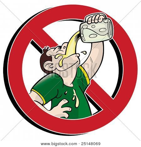 ninguna señal de prohibición de beber