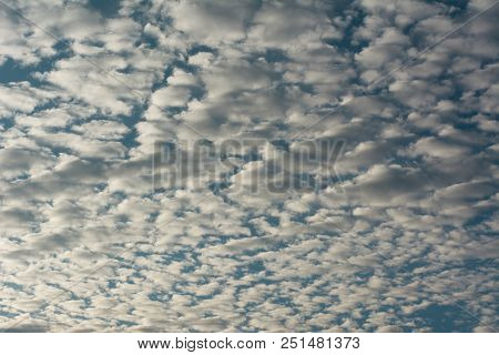 Cloudscape With Stratocumulus Clouds. Clouds Texture. Background